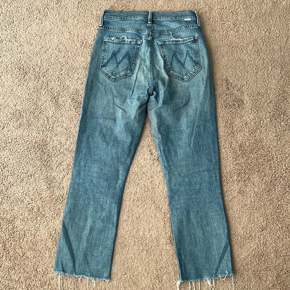Mother The Pixie Dazzler Ankle Fray Secret Sister Distressed Button Fly Jeans - Picture 3 of 12